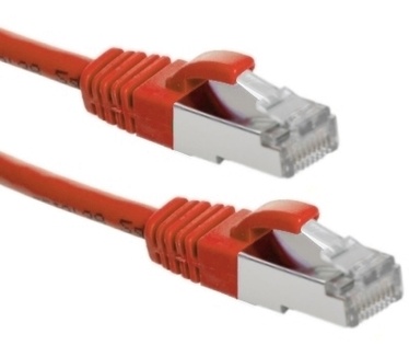 Eeconn Cat.6 S/FTP Patchkabel, AWG26, LSZH, Rood, 1m