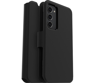 Otterbox OtterBox Strada Via Case voor Galaxy S23+ , Schokbestendig, Valbestendig, Slank, Soft Touch Beschermende Folio Case met Kaarthouder, 2x Getest volgens Militaire Standaard, Zwart