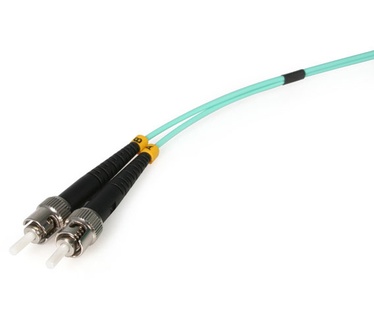 Startech.com 1m 10Gb Aqua ST/ST Duplex 50/125 Multimode LSZH Fiber Cable
