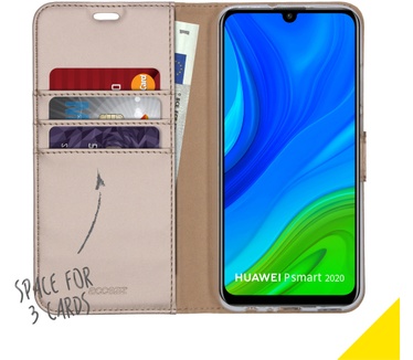 Accezz Wallet Softcase Booktype (P Smart (2020)) Goud