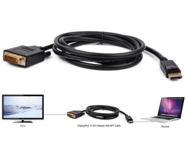 Techly Monitor Cable 2m DisplayPort to DVI 1.2 ICOC DSP-C12-020 Zwart