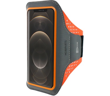 Mobiparts Comfort Fit Sport Armband Apple iPhone 12 Pro Max Neon Orange
