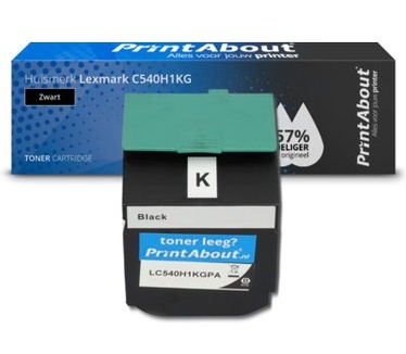 PrintAbout Huismerk Lexmark C540H1KG Toner Zwart Hoge capaciteit