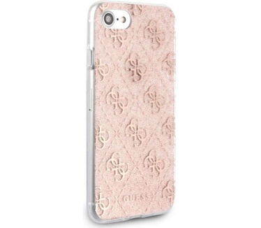 Guess 4G Glitter Hard Case - Apple iPhone 7/8/SE (2020) - Roze  Roze