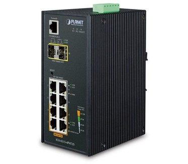 Planet IGS-4215-4P4T2SIndustriële 8-poort Gigabit Din-rail 4-poort POE 2-Poort SFP