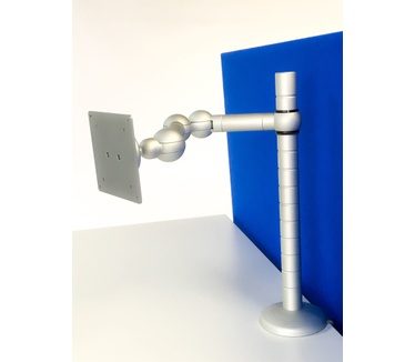 R-Go Tools E-Motion Monitorarm, verstelbaar, zilver