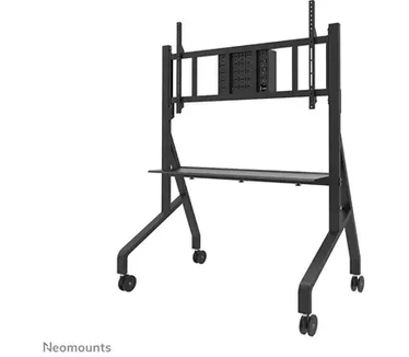 Neomounts vloersteun. Soort: Multimediawagentje/trolley, Kleur van het product: Zwart, Materiaal: Staal. Hoogte: 1625 mm, In hoogte verstelbaar: 10 cm, Breedte: 1320 mm