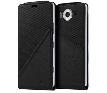 Mozo Book Cover Microsoft Lumia 950 Zwart (Lumia 950) Zwart