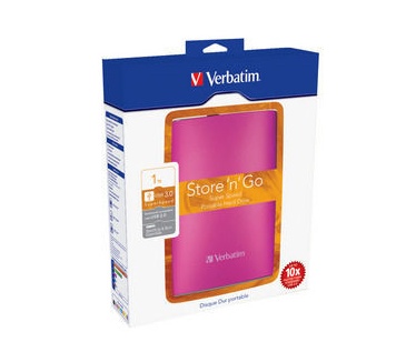 Verbatim Store 'n' Go Portable Hard Drive USB 3.0 1TB Roze