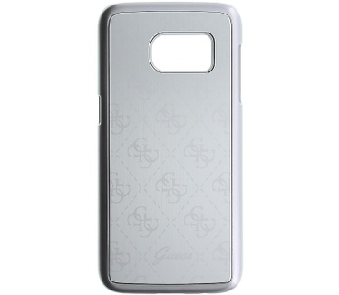 Guess 4G Aluminium Hard Case voor Samsung Galaxy S7 - Zilver Zilver