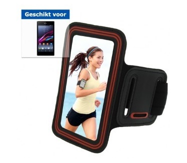 qMust Sport Armband Sony Xperia Z1 Compact (red/black)