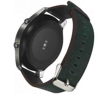 qMust Samsung Gear S3 Lederen Armband Donker Groen