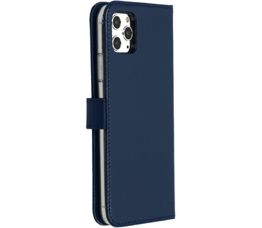 Selencia Echt Lederen Bookcase iPhone 11 Pro Max - Blauw