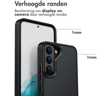 Accezz Rugged Frosted Backcover Samsung Galaxy S22 - Zwart