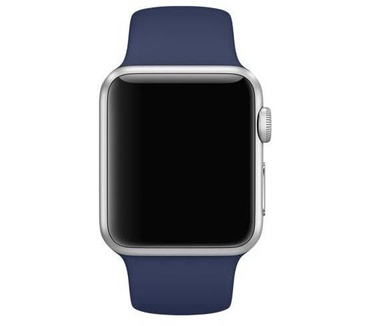 Apple Watch Originele 38mm Siliconen Sportband - Middernachtblauw