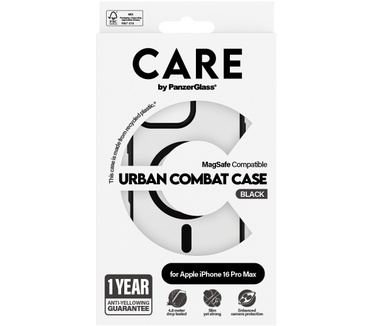 PanzerGlass CARE by PG UrbCom BLK MagS iPhone16P 6.9 (Apple - iPhone 2024 6.7'' Pro) Transparant
