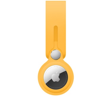 Apple AirTag-hanger, polyurethaan, Zonnebloemgeel
