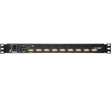 Aten 8-Poorts PS/2-USB VGA LCD KVM over IP-Schakelaar met Ketenverbinding Poort en USB Randapparatuur Ondersteuning