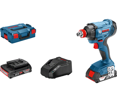 Bosch Professional accu Slagmoeraanzetter GDX 18 V-180 (2 x 2,0 Ah accu, 18 volt, koppel Max.: 180 nm, in L-Boxx, 1/4 + 1/2 Inch)