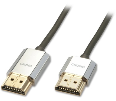 Lindy HDMI A - HDMI A 3 m Chroom, Goud, Grijs, Zilver, Zwart
