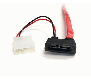 Startech.com Right Angle Slimline SATA Female to SATA w/ LP4 Power Cable