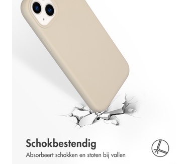 Accezz Liquid Silicone Backcover iPhone 14 Plus - Stone
