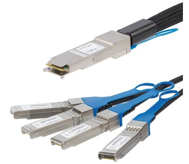 Startech.com QSFP+ DAC Breakout Twinax kabel MSA conform 1 m