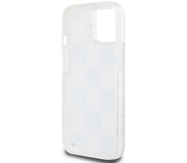 DKNY DKNY Liquid Glitter Checkered Back Case - iPhone 15 (6.1") - Wit Wit