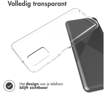 Accezz Clear Backcover Samsung Galaxy A03s - Transparant