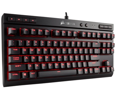 Corsair K63 Clavier Mécanique Gaming (Cherry MX Red, Rétro-Éclairage Rouge, AZERTY) Noir