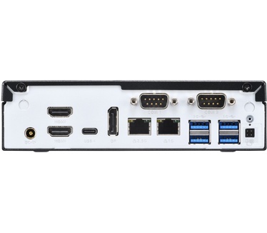 Shuttle Slim PC DB860 , S1851, 2x HDMI, 1x DP, 1x USB-C (DP), 1x 2.5", 1x M.2, 2x LAN (Intel 1G + 2.5G), 2x COM, 24/7 permanent gebruik, incl. VESA