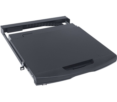 Intellinet Rackmount 19" LCD DVI Console, 19-Inch LCD Panel, 1U, DVI, Modular system, German Layout (Euro 2-pin plug)