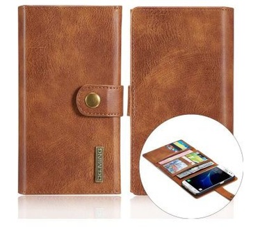 Samsung Galaxy S7 Echt Leren Portemonnee Hoesje Bruin Bruin