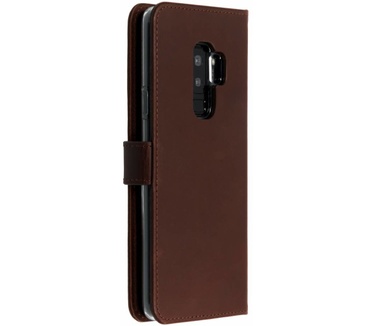 Selencia Echt Lederen Bookcase Samsung Galaxy S9 Plus - Bruin