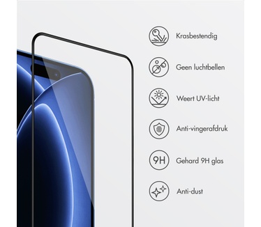 Accezz Gehard Glas Screenprotector met Applicator - 2-pack voor de Apple iPhone 18 Pro / 17 Pro