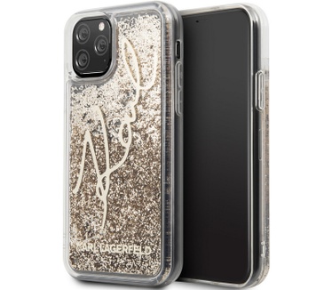 Karl Lagerfeld Liquid Glitter Case - iPhone 11 Pro Max - Goud  Goud