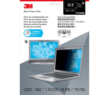 3M Touch Privacyfilter voor 12,5" breedbeeldlaptop - Standaard pasvorm