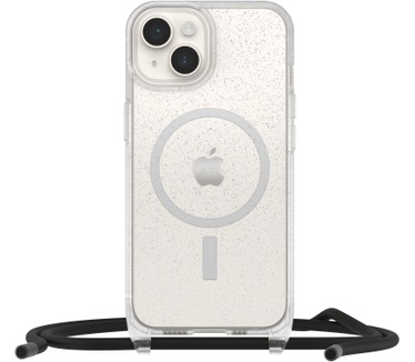 Otterbox OtterBox React Necklace hoesje met MagSafe voor iPhone 14 Plus, ultradunne beschermhoes met verstelbare en afneembare kettingriem, getest volgens militaire standaard, Stardust