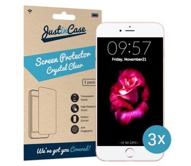 Just in Case Apple iPhone 7 Plus Screenprotector - 3 stuks - Crystal Clear