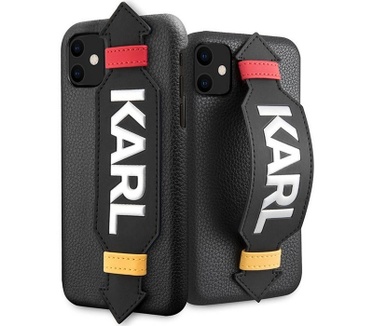 Karl Lagerfeld Strap Hard Case - Apple iPhone 11 (6.1") - Zwart  Zwart