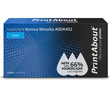 PrintAbout Huismerk Konica Minolta A0DK452 Toner Cyaan