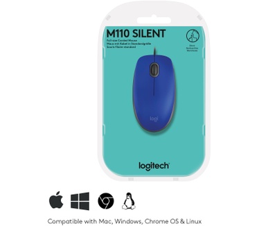 Logitech M110 Silent Blauw