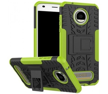 qMust Motorola Moto Z2 Play Rugged Hybrid Hoesje Groen