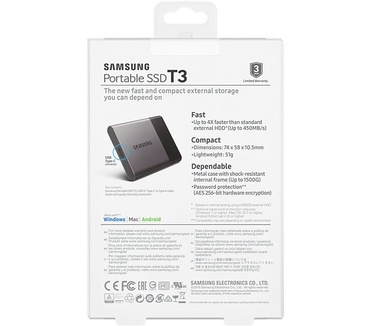 Samsung Portable SSD T3 500GB Zilver