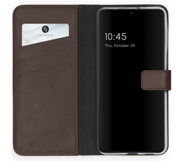 Selencia Echt Lederen Bookcase Samsung Galaxy S21 Plus - Bruin