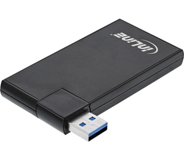 InLine 180 Twist Hub USB 3.0 - 4 Port - drehbar - schwarz