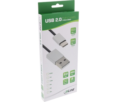 InLine 35831 Aluminium, Zwart