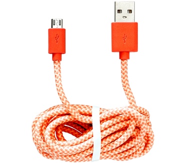 Hema micro-USB - USB laadkabel (zalm roze)