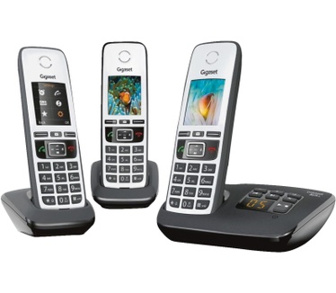 Gigaset A670A Trio Full Color - 3 handsets - Met antwoordapparaat - Zwart/wit
