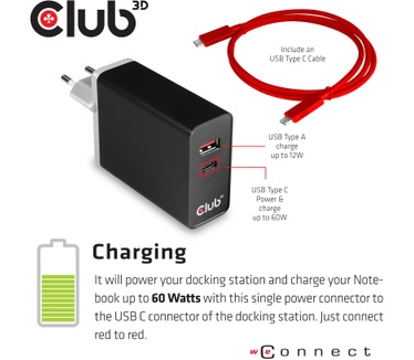 Club 3D CSV-1564W65 USB C